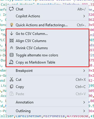 Context Menu