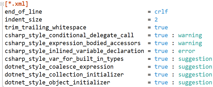 Code formatting