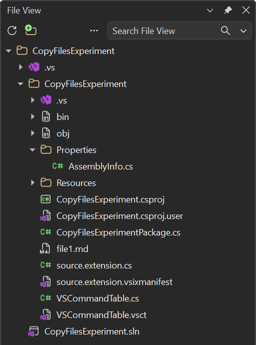 File View - расширение для Visual Studio
