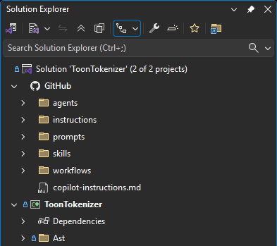 GitHub Node in Solution Explorer