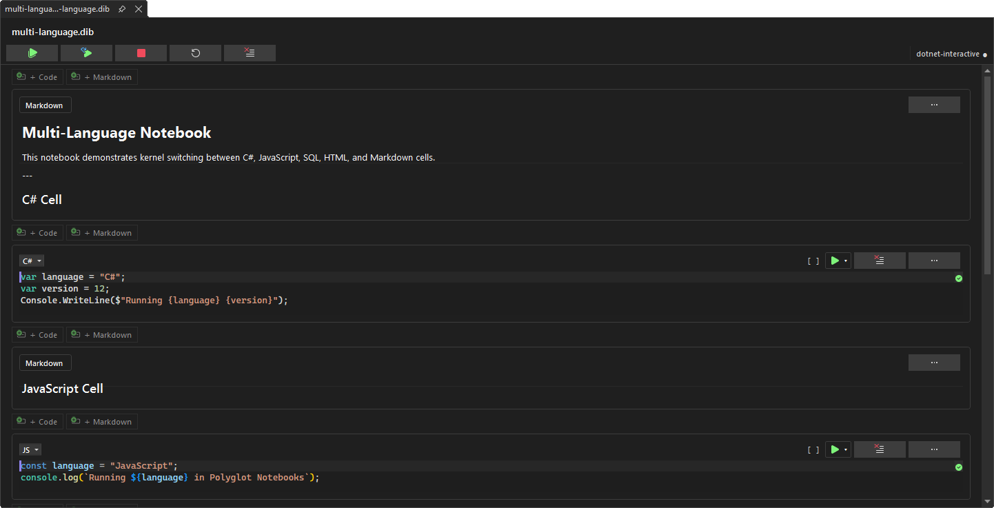Notebook editor
