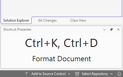 Shortcut presenter window