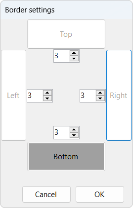 Border settings