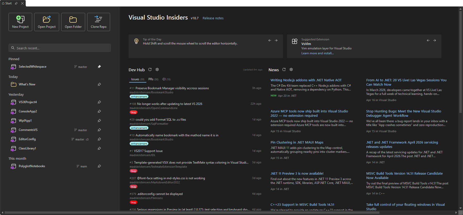 Start Screen screenshot