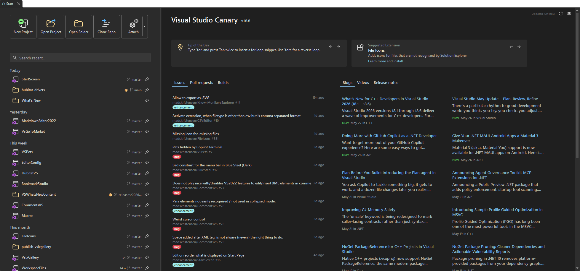 Start Screen screenshot
