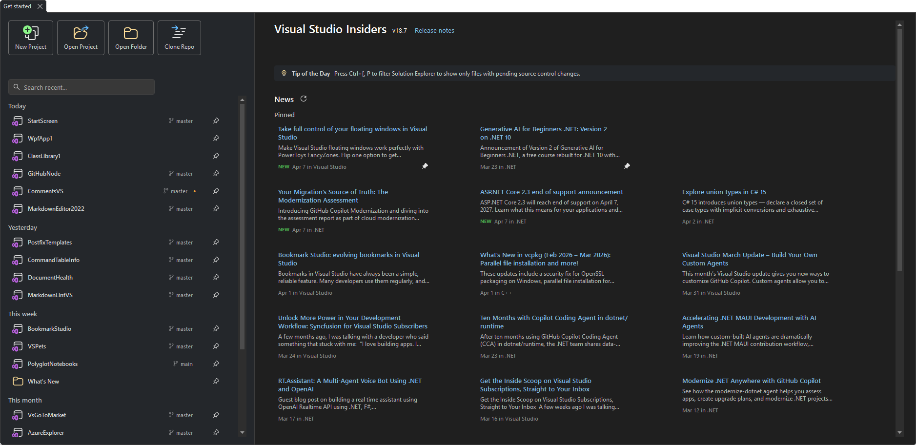 Start Screen screenshot